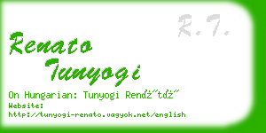 renato tunyogi business card